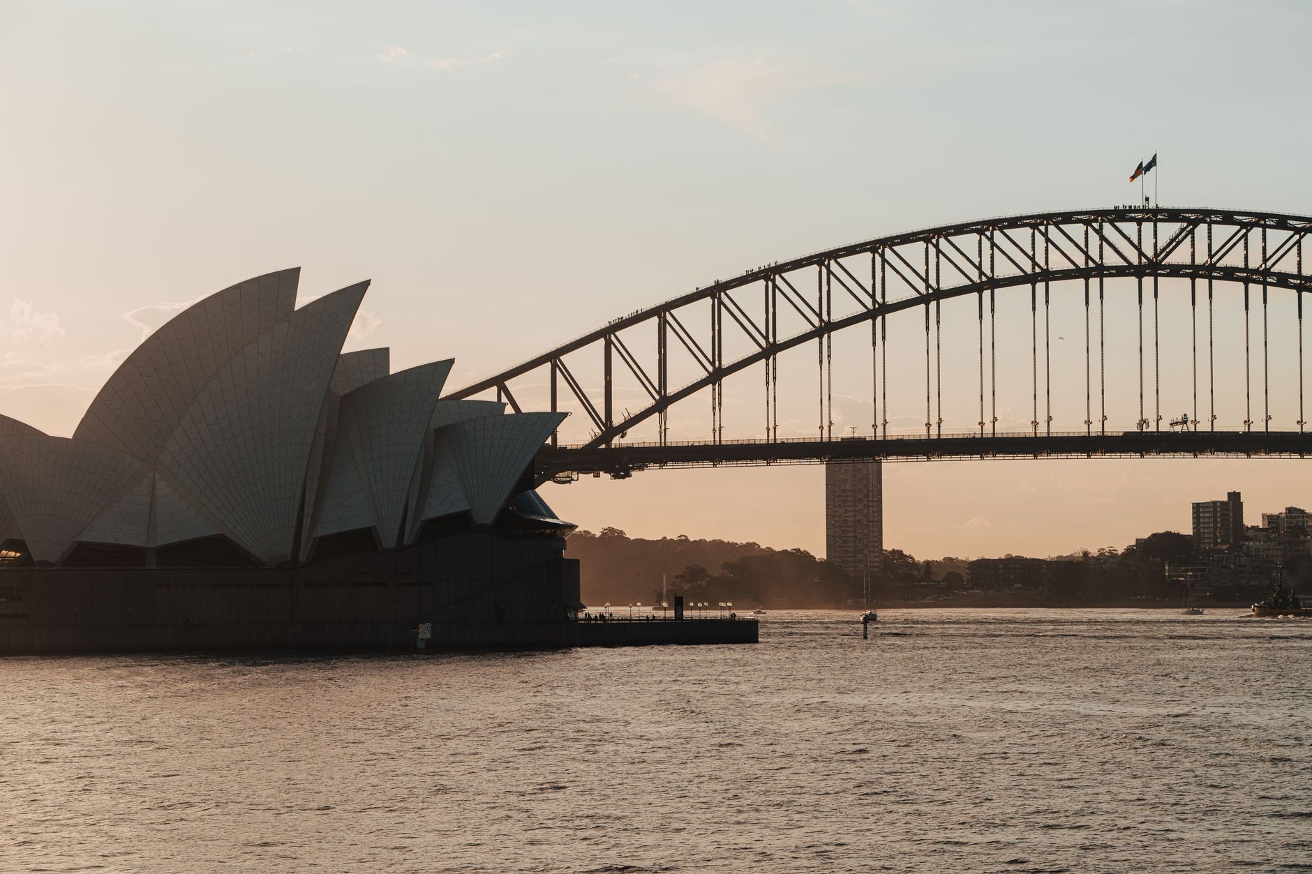 sydney harbour bridge and sydney opera house